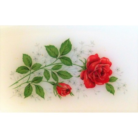 Beurrier Vintage Arcopal – Décor Fleurs – Blanc – Cuisine Rétro