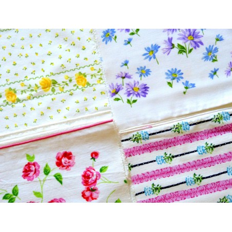 Lot De Coupons Et échantillons De Tissu DMC Vintage - Qualité Superbe, Année 1992, Parfait Pour Patchwork