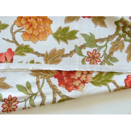 Coupon Tissu Vintage Petites Fleurs - 39x74 Cm - Coton Fin - France - Neuf