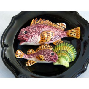 Assiette deco poissons...