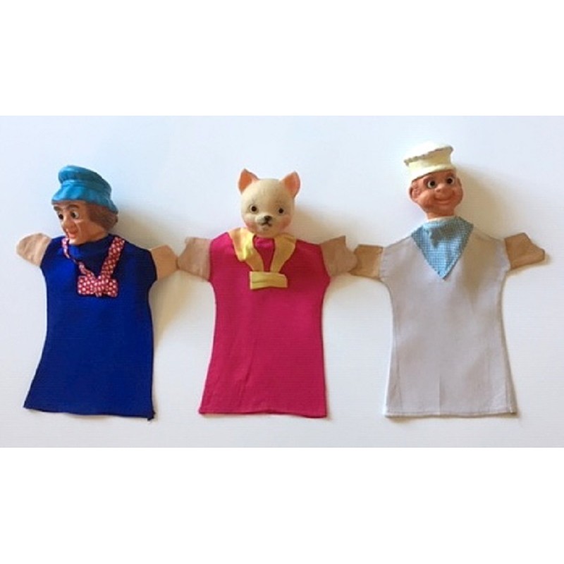 Lot De 3 Marionnettes ERLO Vintage Dans Leur Boîte D'origine - Occasion - Collection