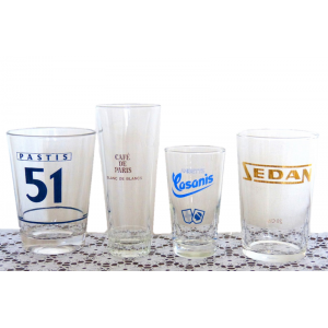 4 Verres apero anciens