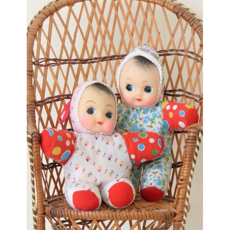 2 poupées chiffon vintage style Bella