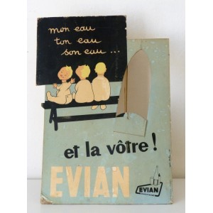 Ancienne Pub carton EVIAN