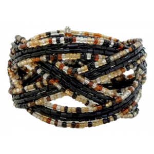 BRACELET MANCHETTE EN PERLES