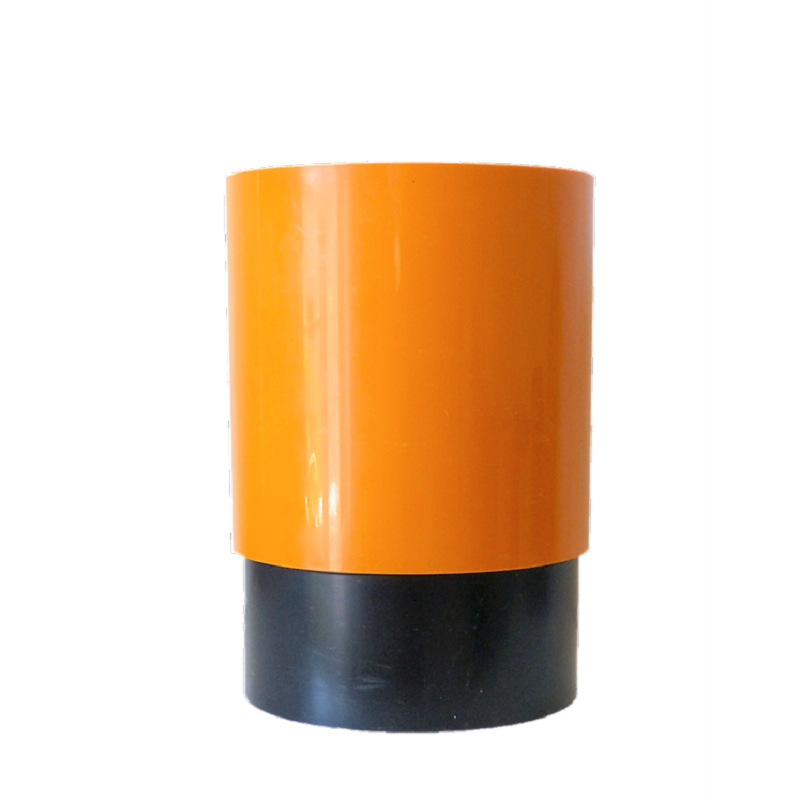 Poubelle plastique orange vintage