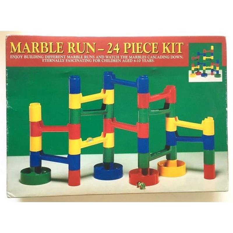 Jeu Marble Run vintage en plastique coloré Parcours créatif pour billes