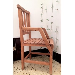 Chaise pliante en bois et tissu, pour les enfants