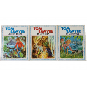 3 Livres Tom Sawyer vintage...