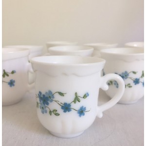 Tasses ARCOPAL Myosotis 80's
