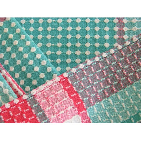 Lot de 4 serviettes de table brodées vintage écru mélange de poly - Holly - France