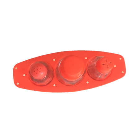 SET CONDIMENTS MOUTARDE sel et poivre porcelaine décor