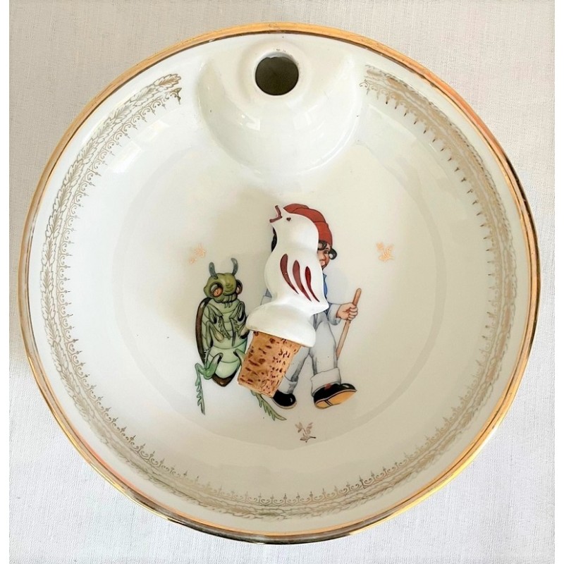 Assiette bébé chauffante vintage porcelaine Limoges Berry