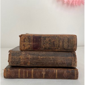 3 Livres anciens en cuir...