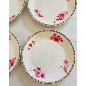 4 soucoupes Porcelaine de...