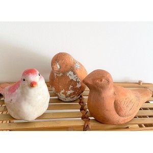 3 oiseaux décoratifs poterie