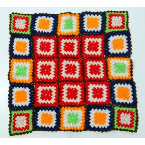 Crochet carre multicolore...