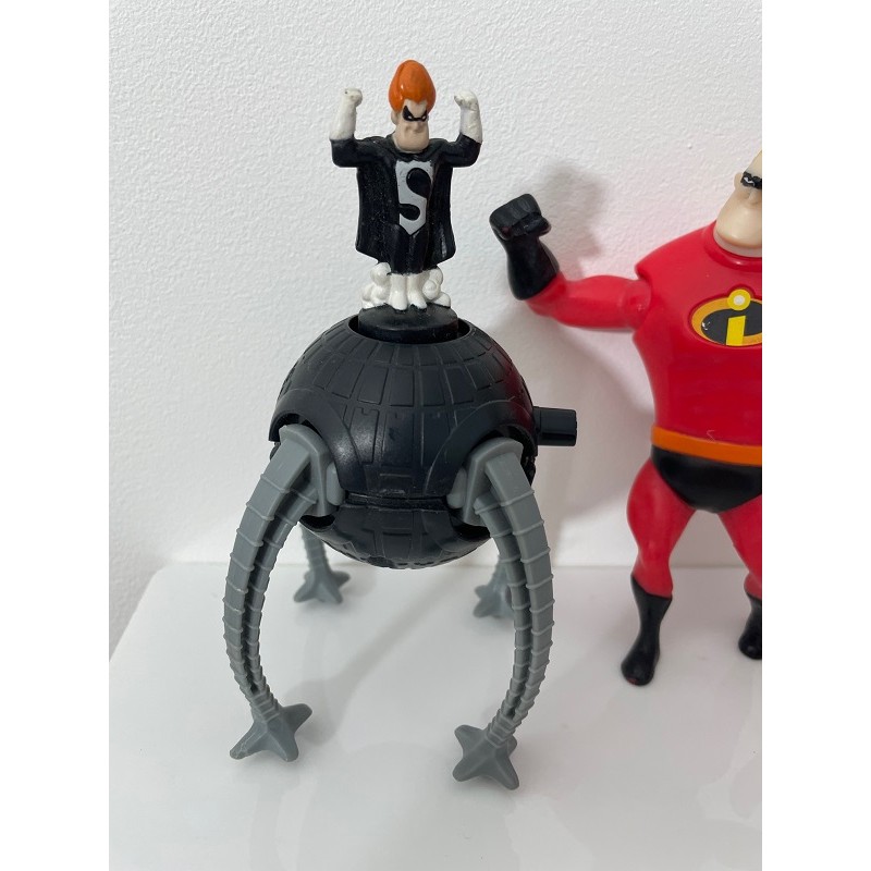 4 figurines vintage Les Indestructibles Disney Happy Meal McDo 2004