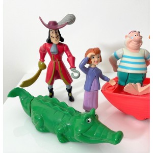 6 Figurines PETER PAN vintage Disney Happy Meal Mc Donald s 1996 et 2002