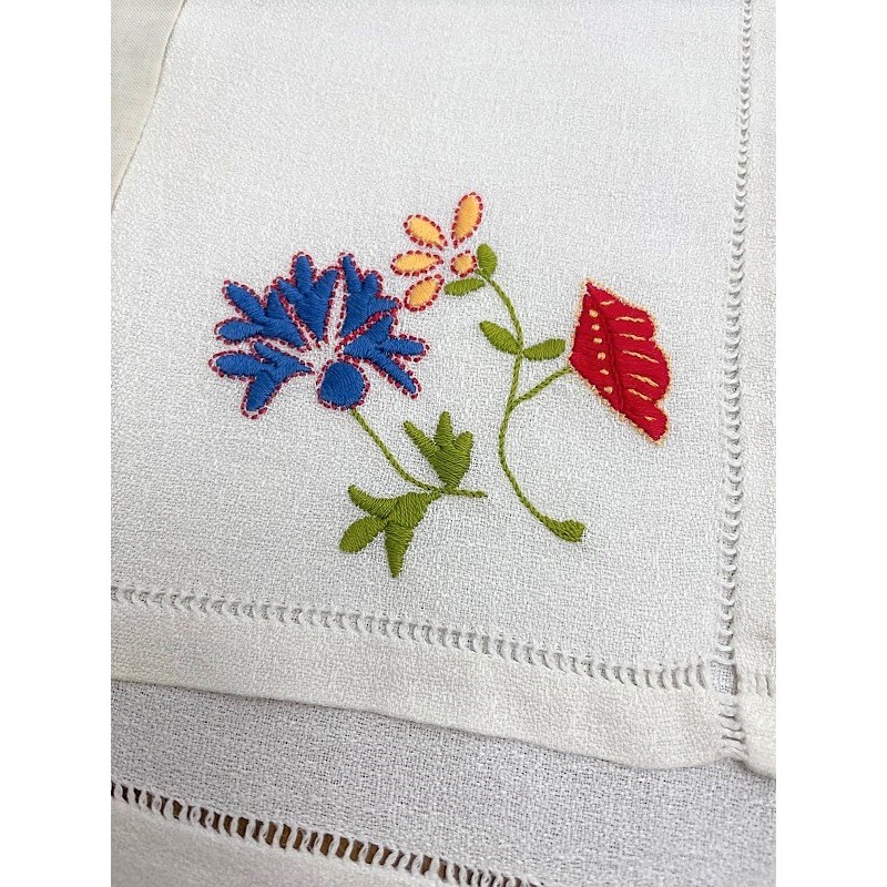 Ensemble de serviettes brodées – Collection Feuilles de Laurier