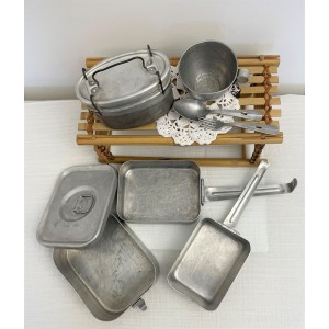 Set de gamelles en acier casserole et assiette style US - Couverts et  gamelles (10498237)
