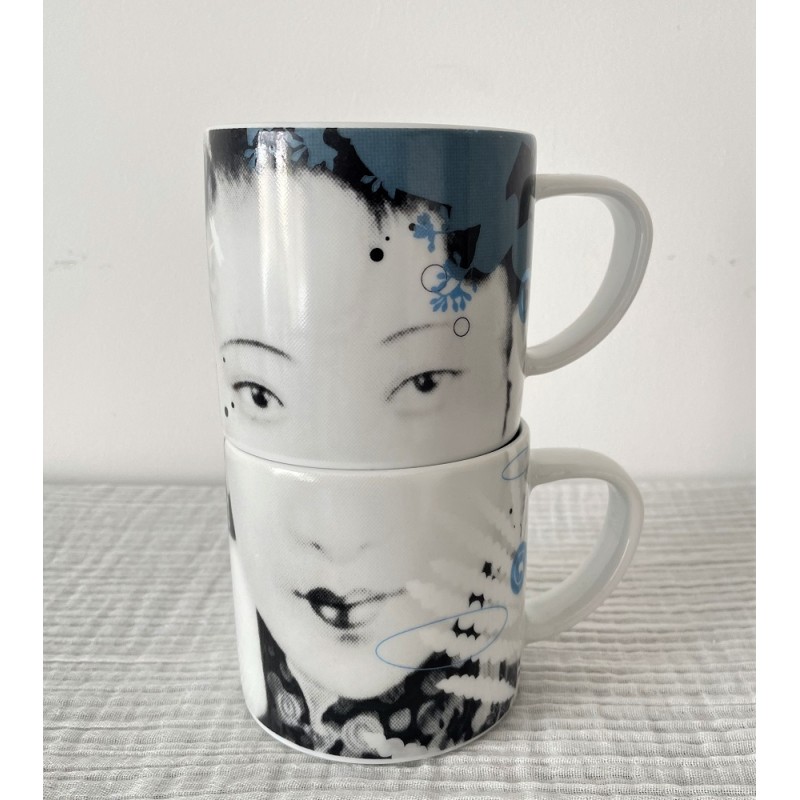 2 Mugs en porcelaine, Habitat Collection 2005 design Ibride Akina