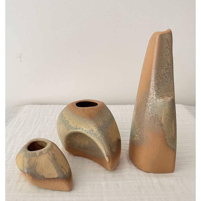 Soliflore En Céramique Aux Couleurs Pastel Irisées - Vase Vintage