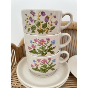 3 tasses soucoupes vintage...