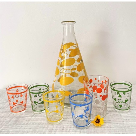 Daum Carafe et verres à whisky - Drinking set (6) - Crystal