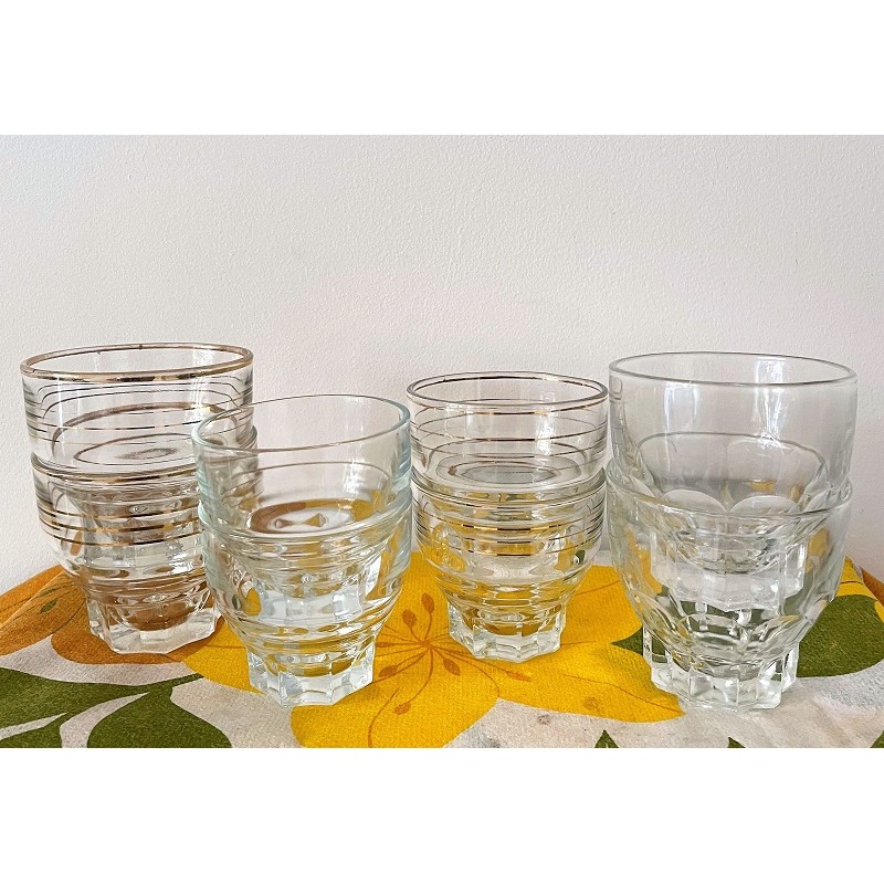 Plateau Apéritif En Verre Taillé – Design Vintage 1960 – Vide-Poche Déco