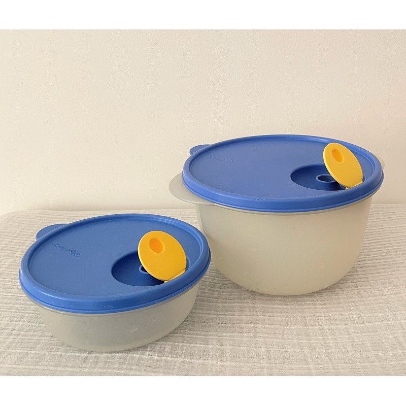 2 bols CrystalWave Tupperware, conservation et réchauffage micro-ondes