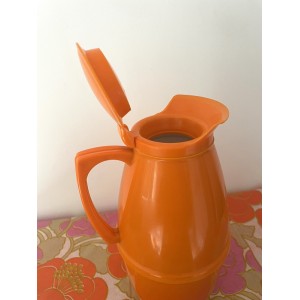 🌟 Ancienne Thermos Pichet Tupperware Orange, Plastique Made In France  Vintage