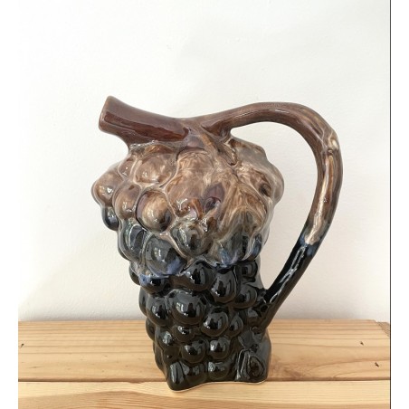 Pichet Céramique 50 Cl - Motif Grappe De Raisin Bornier, Cuisine