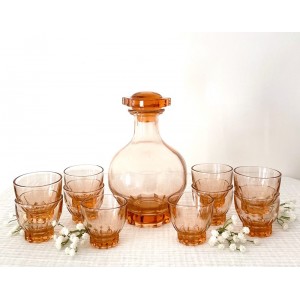 Verres et Carafe boule en...