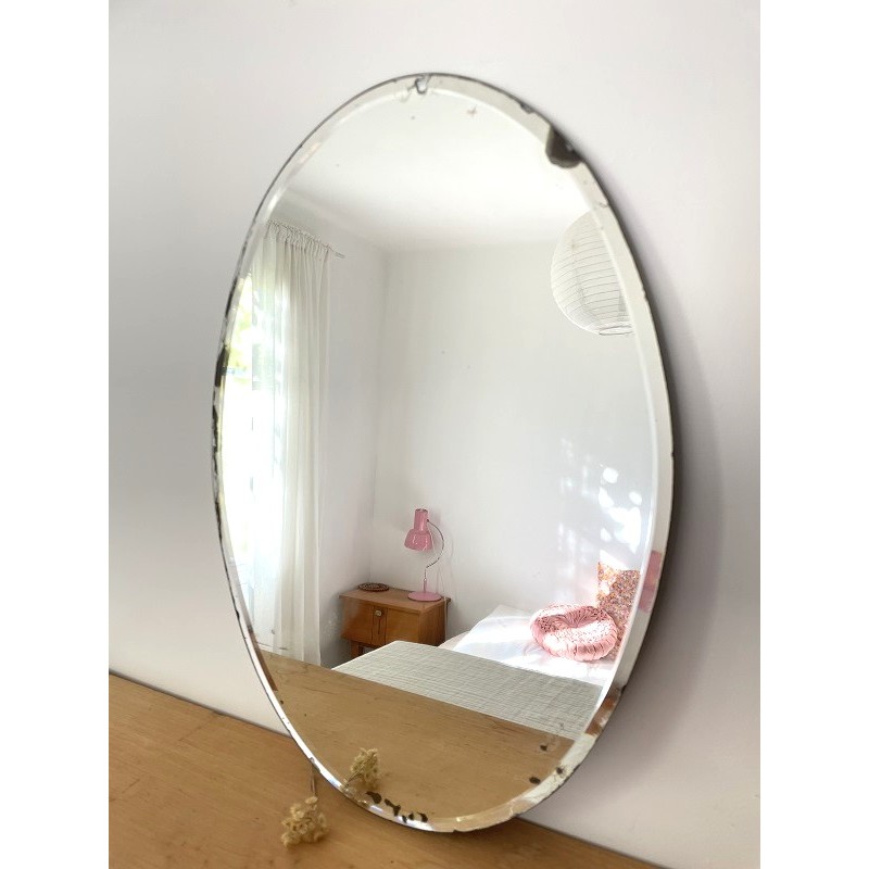 Miroir Mural Hexagonal Sans Cadre – Bord Biseauté Argenté – 17x23.6 Pouces