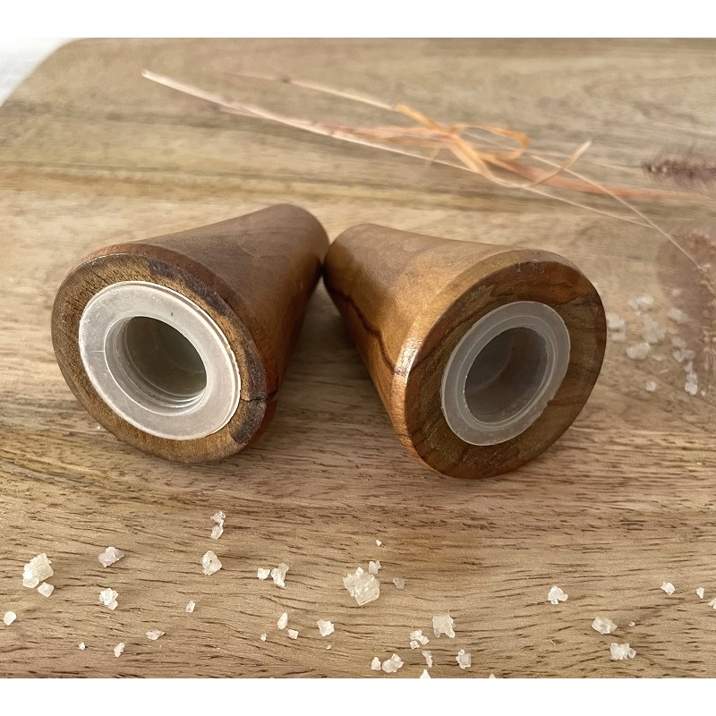 Tablecraft Set Saliera E Pepiera A Forma Di Alveare – Vetro Con Coperchio Cromato, Capacità 170g (Lot Of 2)