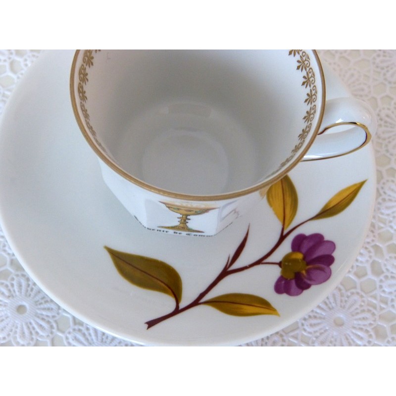 Excelsa Foliage Lot De 6 Tasses à Café Avec Soucoupes En Porcelaine - Service Café Élégant