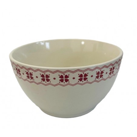 BOL GRÈS CŒUR NOËL - Blanc / Rouge | France