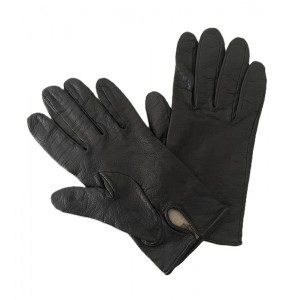 Gants en cuir d'agneau noir