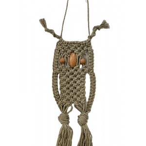 Hibou vintage 70 en macramé