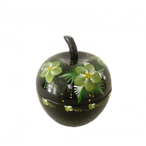 Boite pomme vintage bois laqué