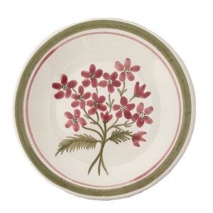 6 assiettes plates fleuries