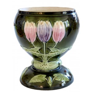 Cache pot Barbotine Tulipes