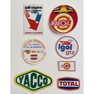 7 autocollants vintage...
