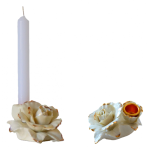 2 bougeoirs fleur Avon en...